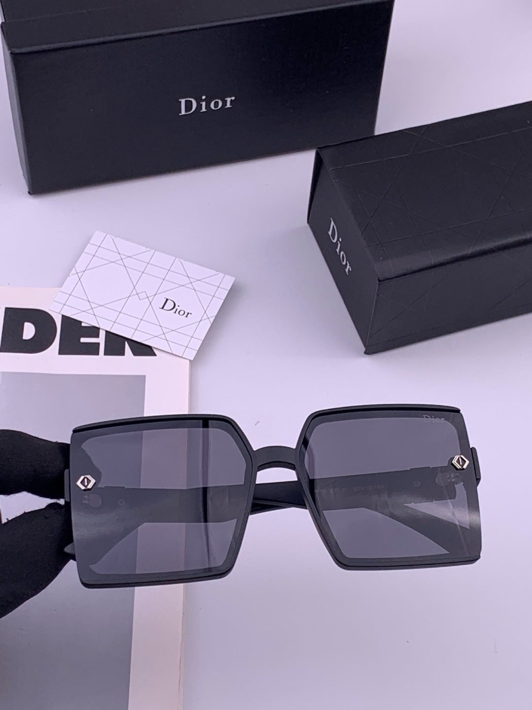 Dior CD9781 Polarized Square Black Lens Sunglasses for Women - 371887