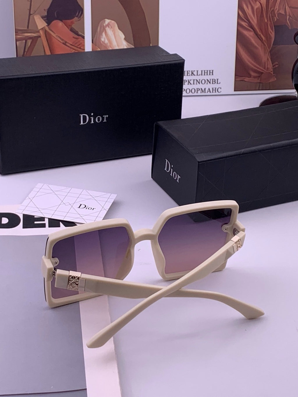 Dior CD9781 Polarized Square Black Lens Sunglasses for Women - 371888 - detail image 5