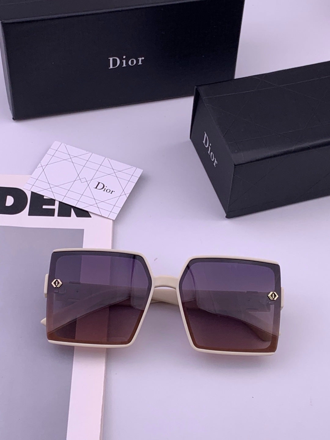 Dior CD9781 Polarized Square Black Lens Sunglasses for Women - 371888 - detail image 7