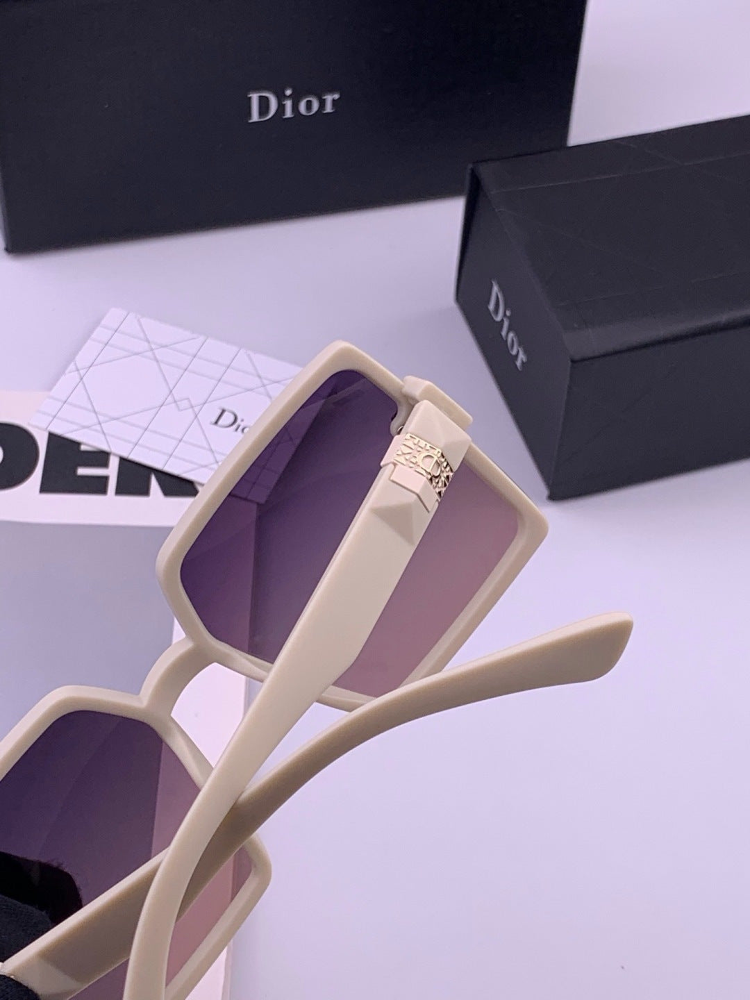 Dior CD9781 Polarized Square Black Lens Sunglasses for Women - 371888 - detail image 6