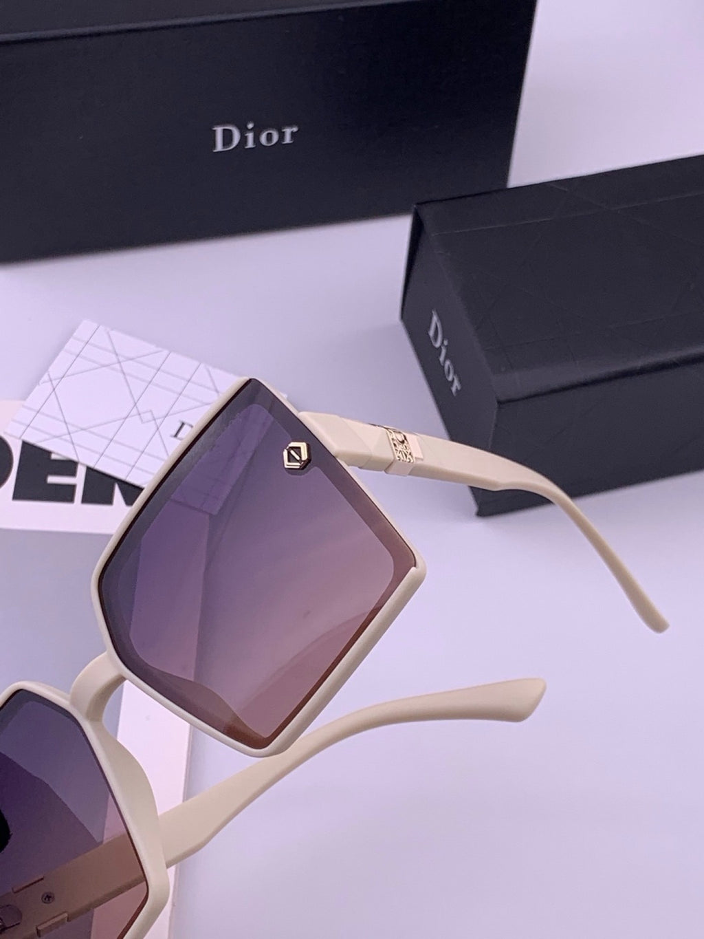 Dior CD9781 Polarized Square Black Lens Sunglasses for Women - 371888 - detail image 4