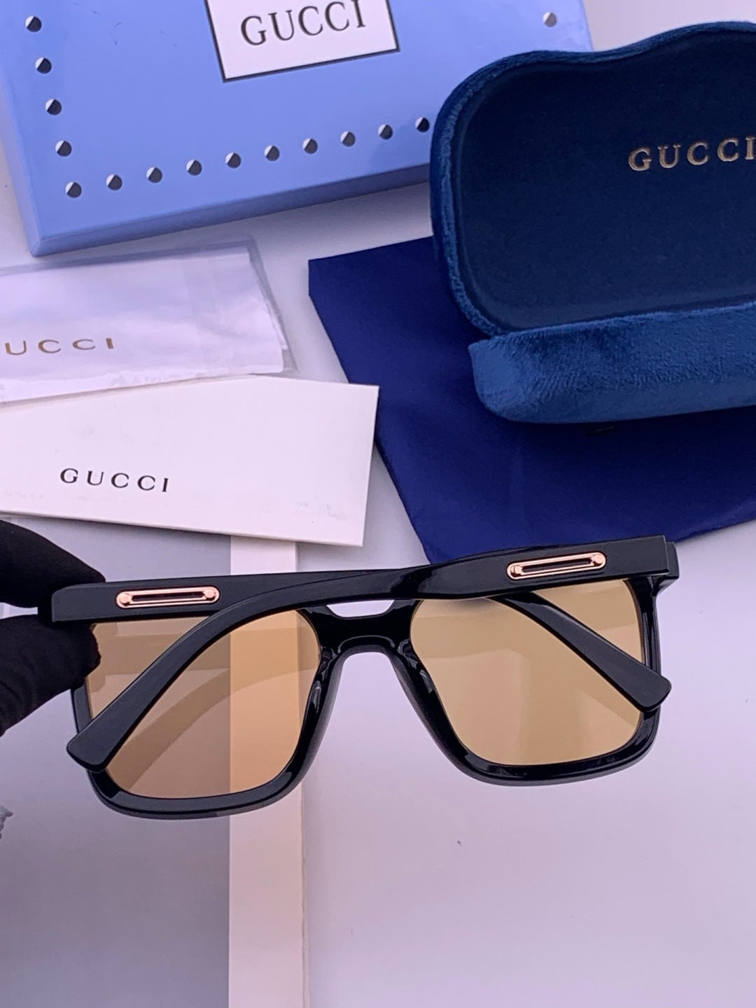 Gucci G3779 Square Brown Lens Sunglasses for Men & Women - 371564 - detail image 5