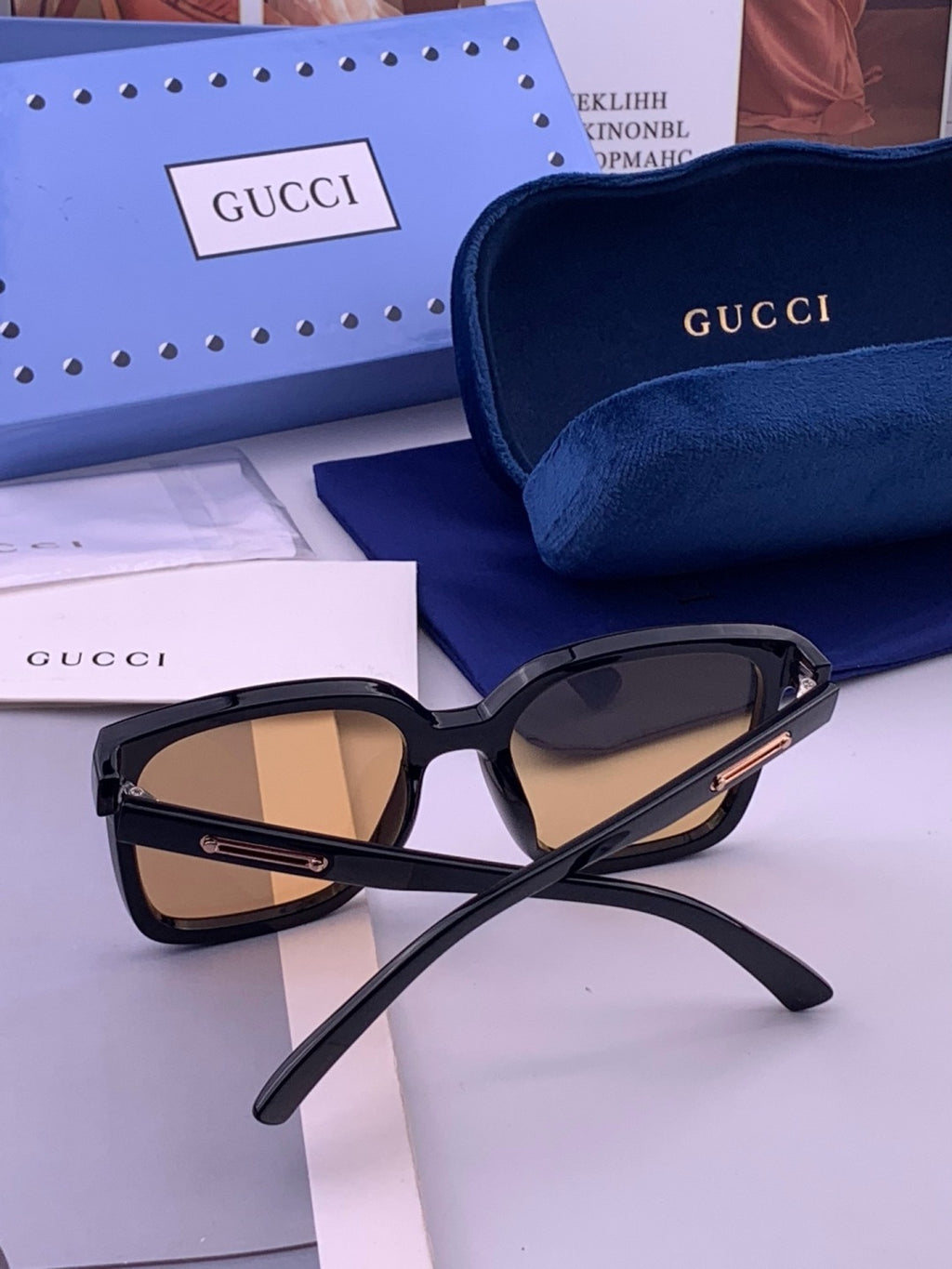 Gucci G3779 Square Brown Lens Sunglasses for Men & Women - 371564 - detail image 6