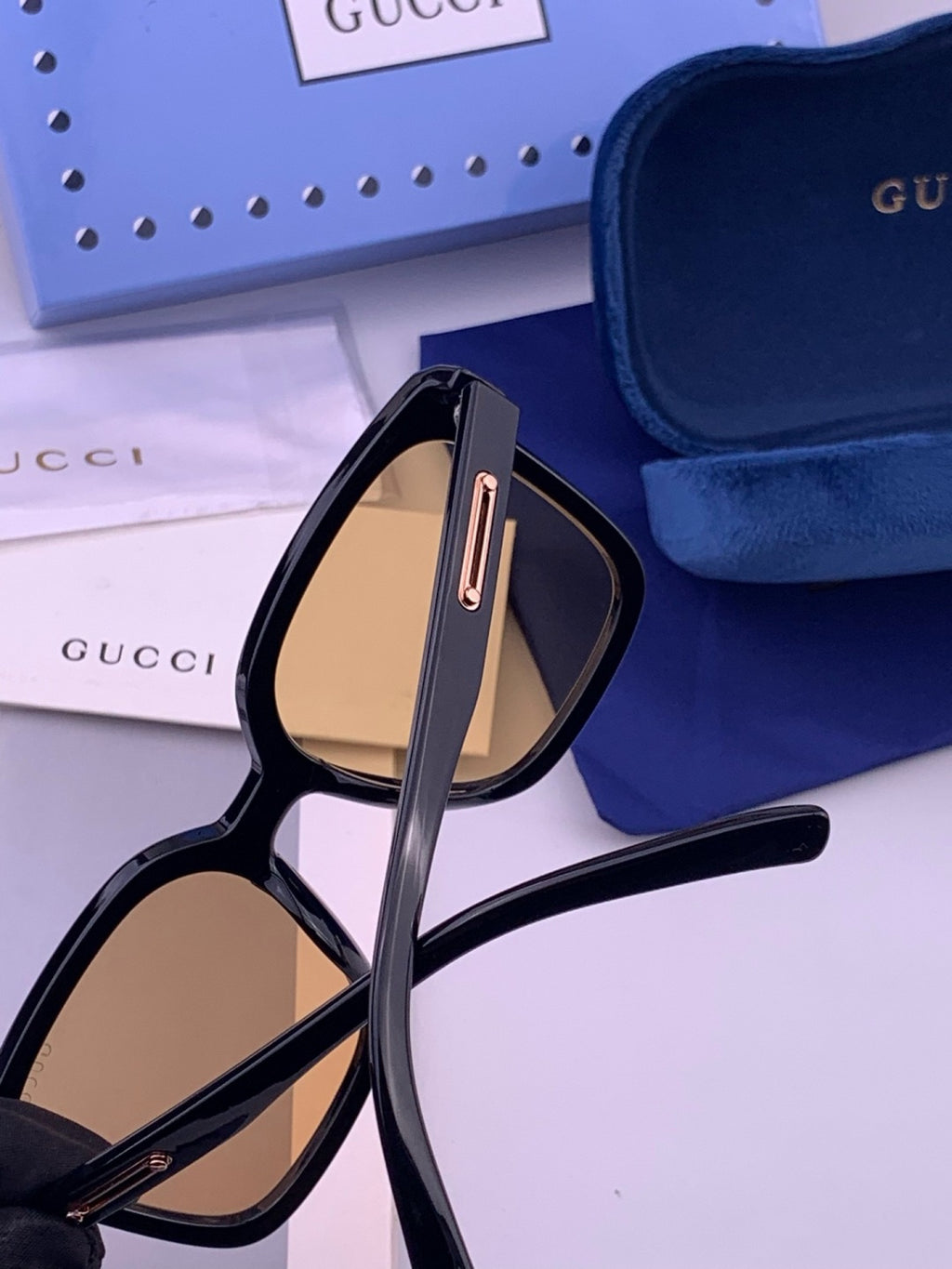 Gucci G3779 Square Brown Lens Sunglasses for Men & Women - 371564 - detail image 4