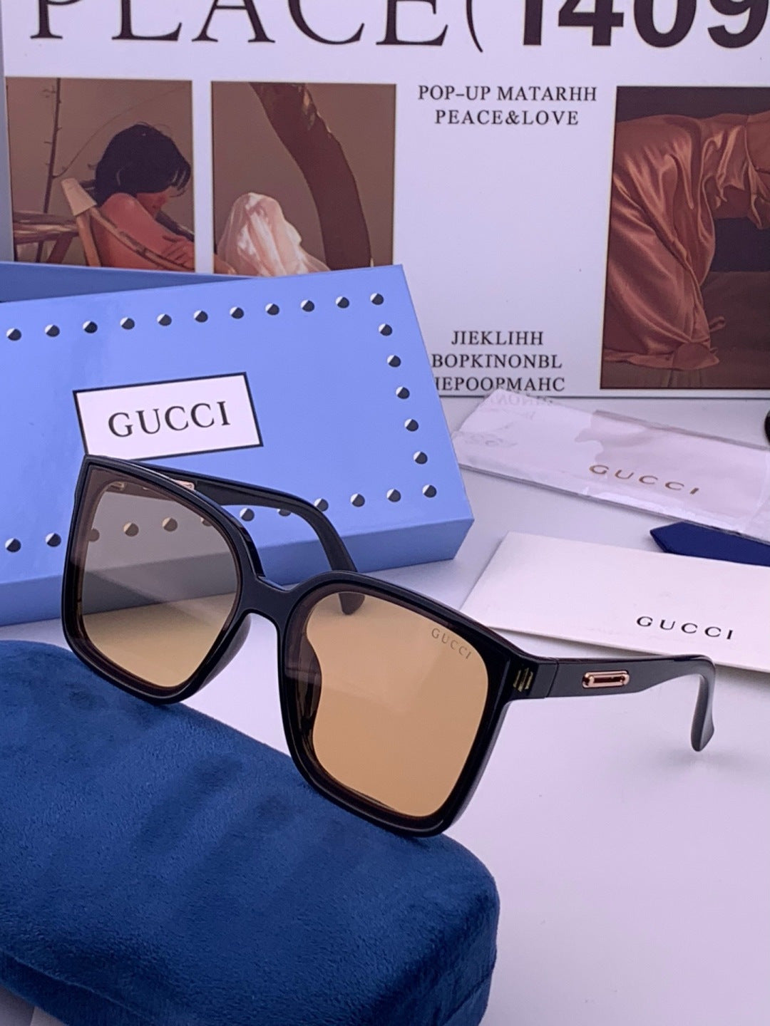 Gucci G3779 Square Brown Lens Sunglasses for Men & Women - 371564 - detail image 2
