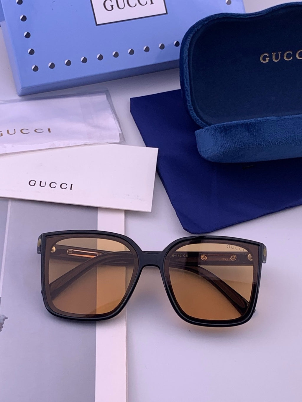 Gucci G3779 Square Brown Lens Sunglasses for Men & Women - 371564 - detail image 7