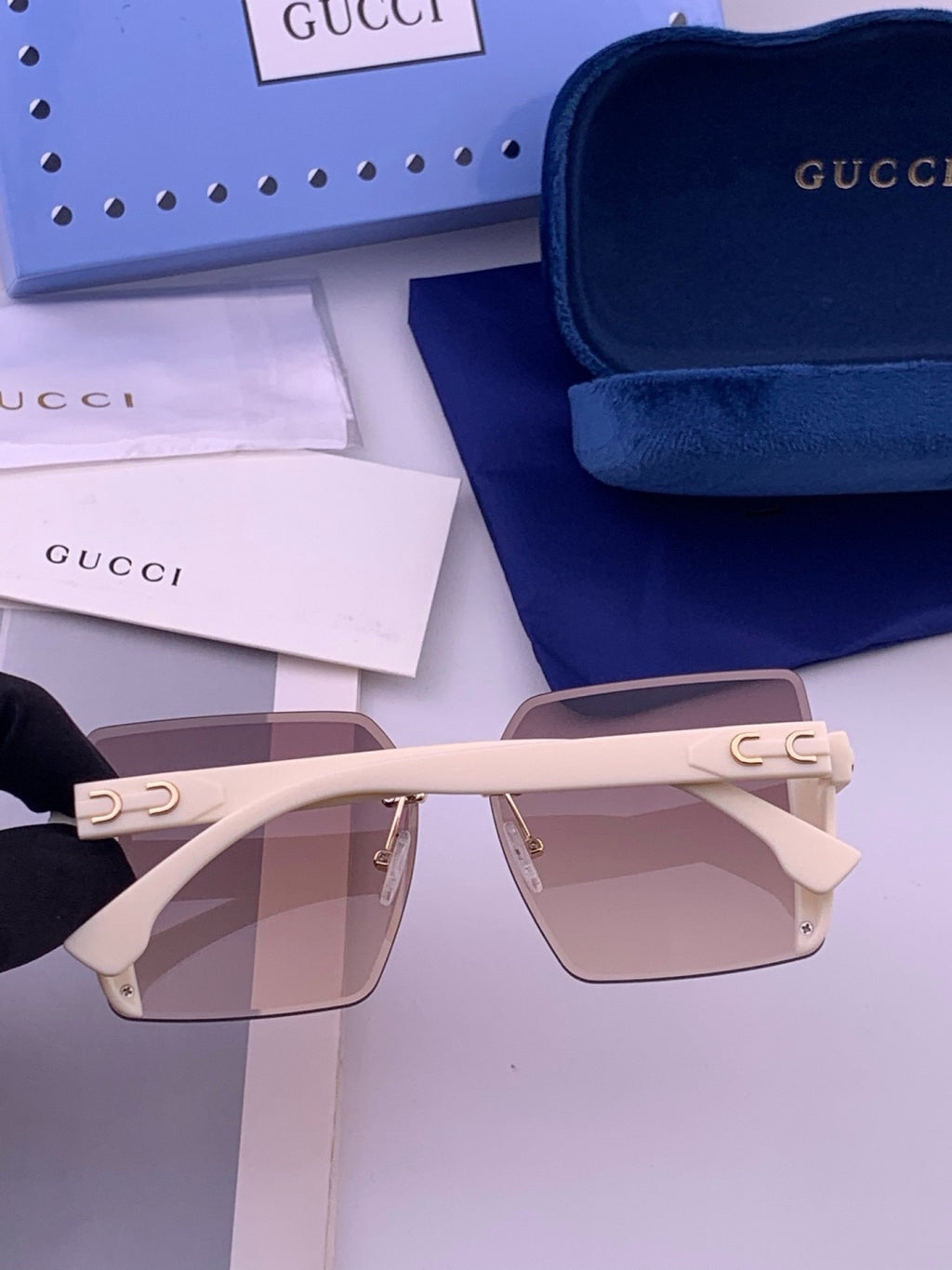 Gucci G3365 Square Brown Lens Sunglasses for Men & Women - 371568 - detail image 3