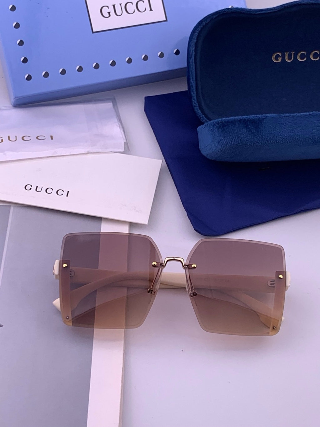 Gucci G3365 Square Brown Lens Sunglasses for Men & Women - 371568 - detail image 6