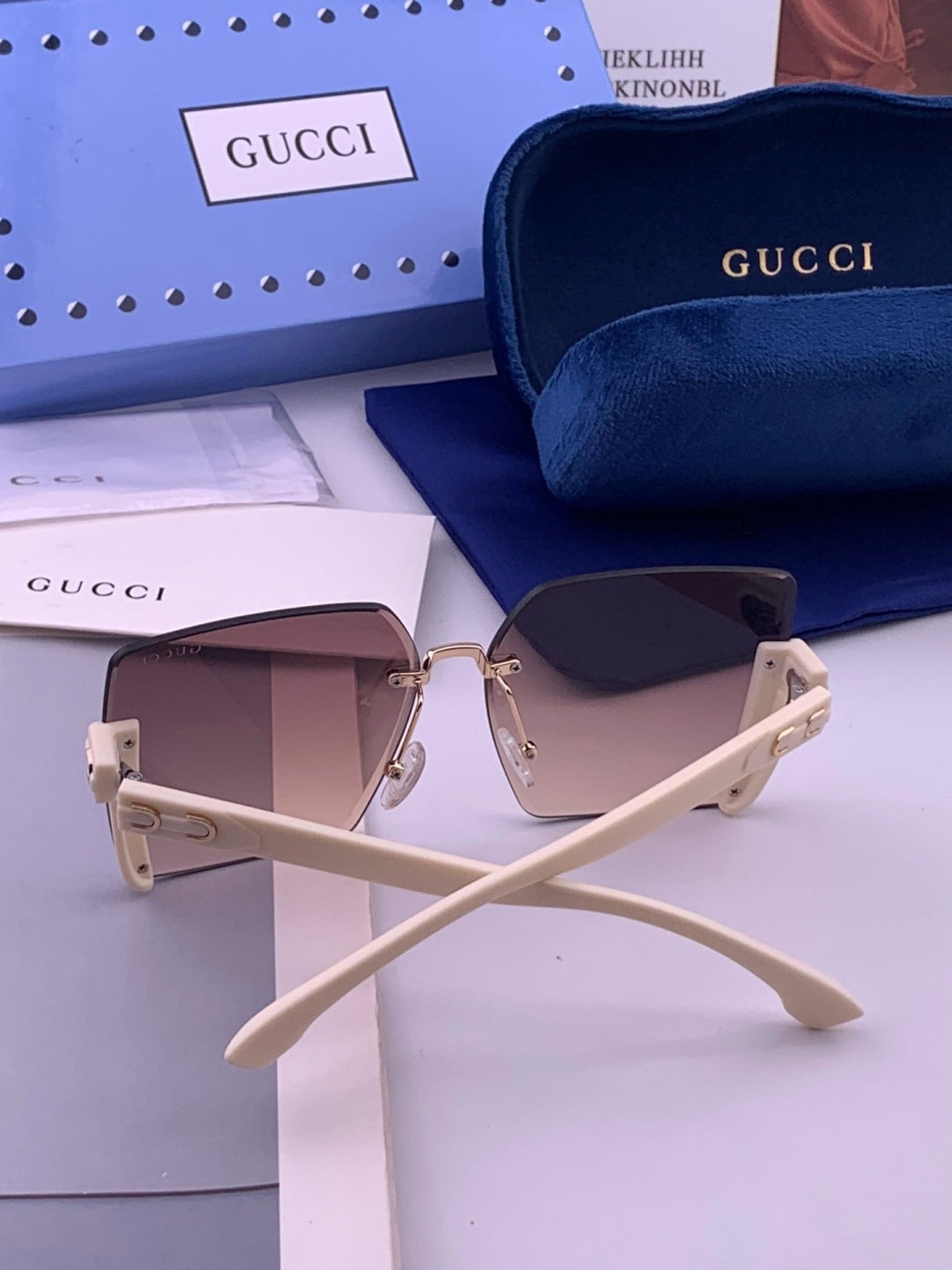 Gucci G3365 Square Brown Lens Sunglasses for Men & Women - 371568 - detail image 4