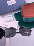 Gucci G080666 Polarized Aviator Gold Lens Sunglasses for Men & Women - 371571