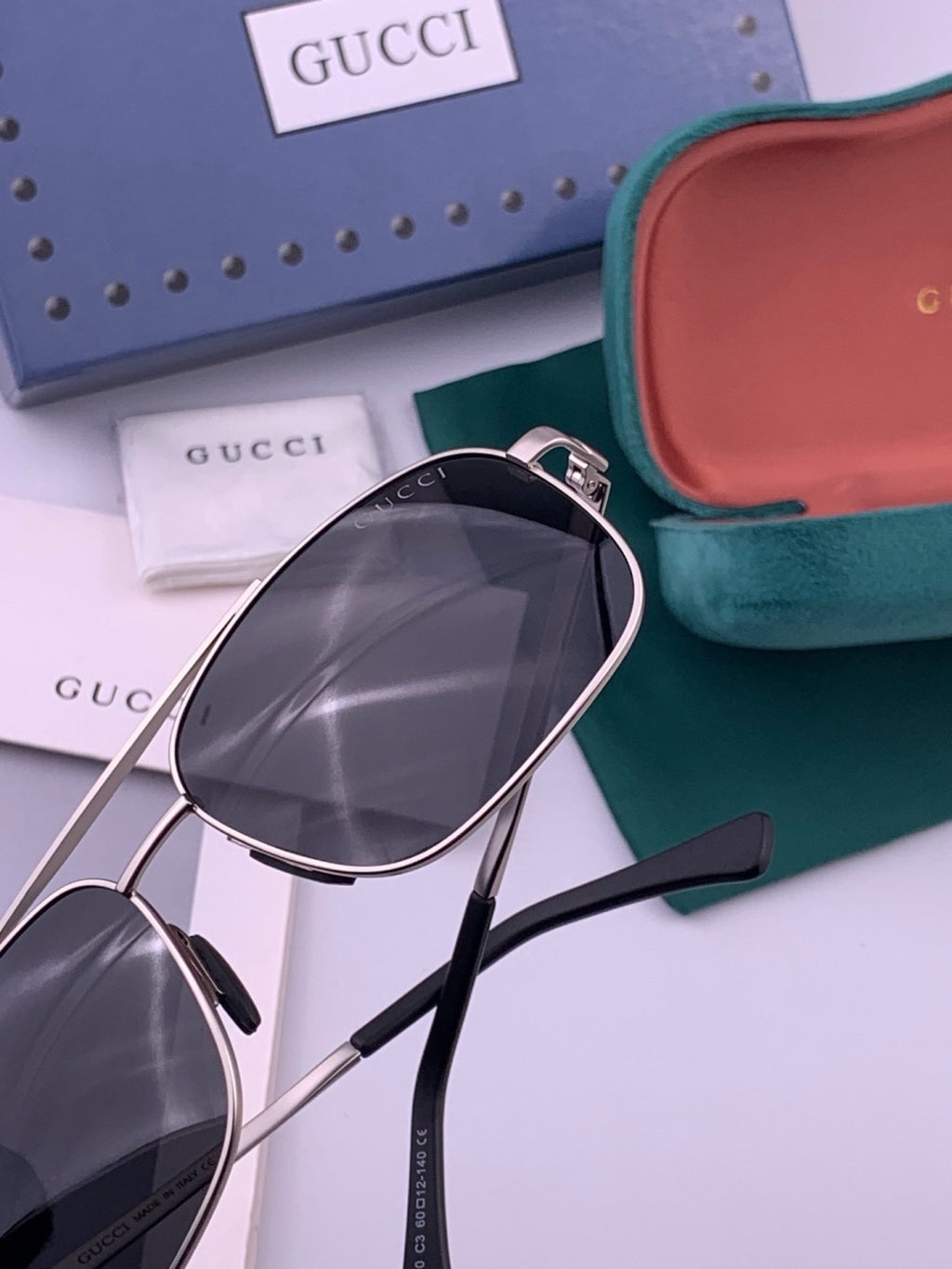Gucci G080666 Polarized Aviator Gold Lens Sunglasses for Men & Women - 371572 - detail image 5