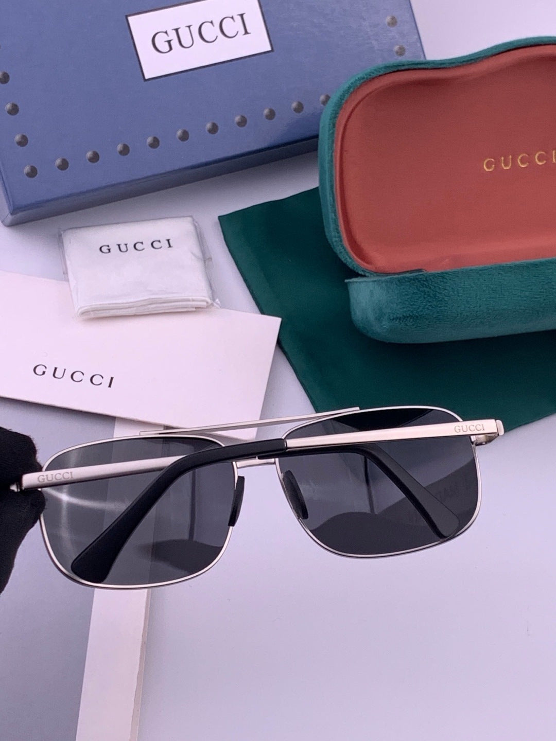 Gucci G080666 Polarized Aviator Gold Lens Sunglasses for Men & Women - 371572 - detail image 6