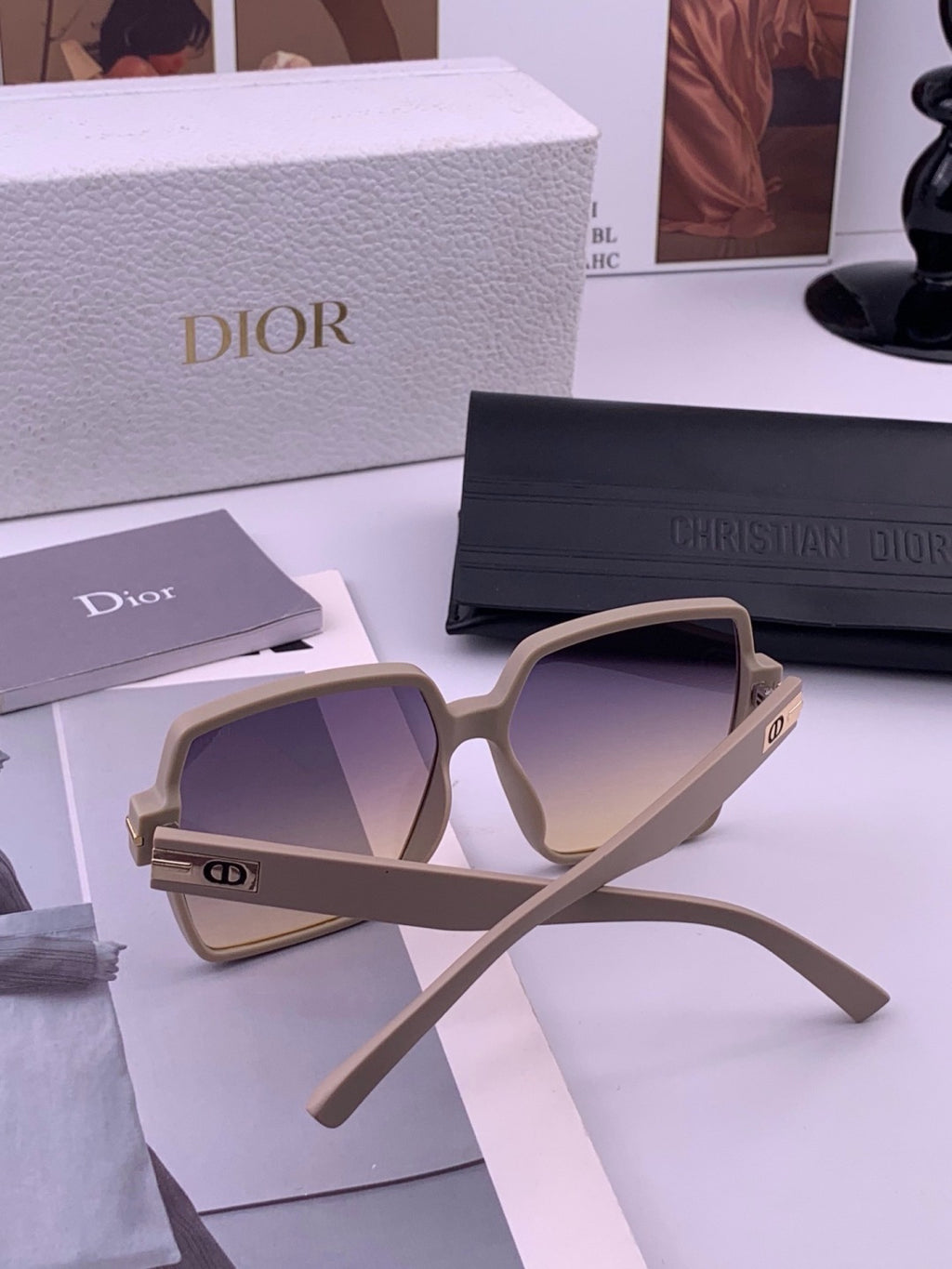 Dior CD4780 Polarized Square Purple Lens Sunglasses for Women - 371919 - detail image 6