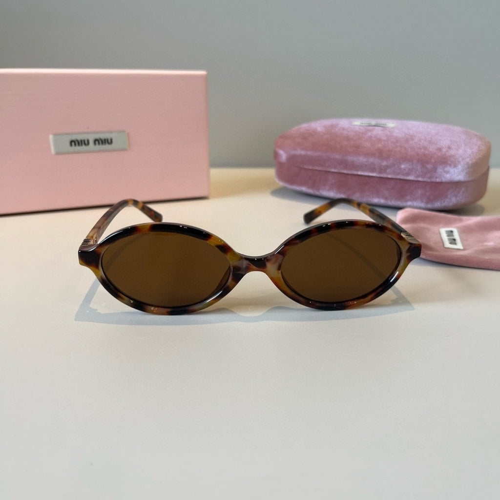 Miu Miu Round Brown Lens Sunglasses for Men & Women - 372418 - detail image 2