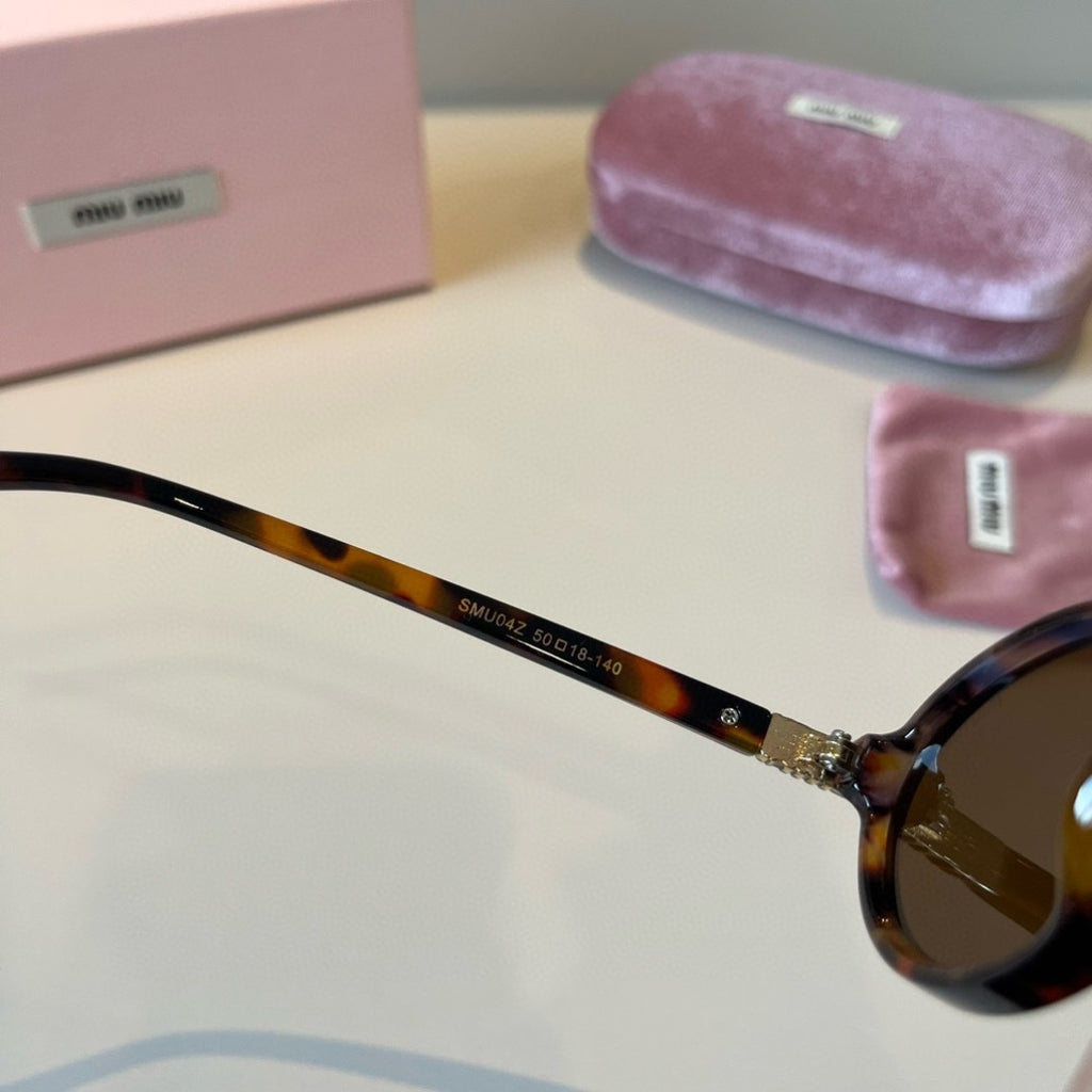 Miu Miu Round Brown Lens Sunglasses for Men & Women - 372418 - detail image 6
