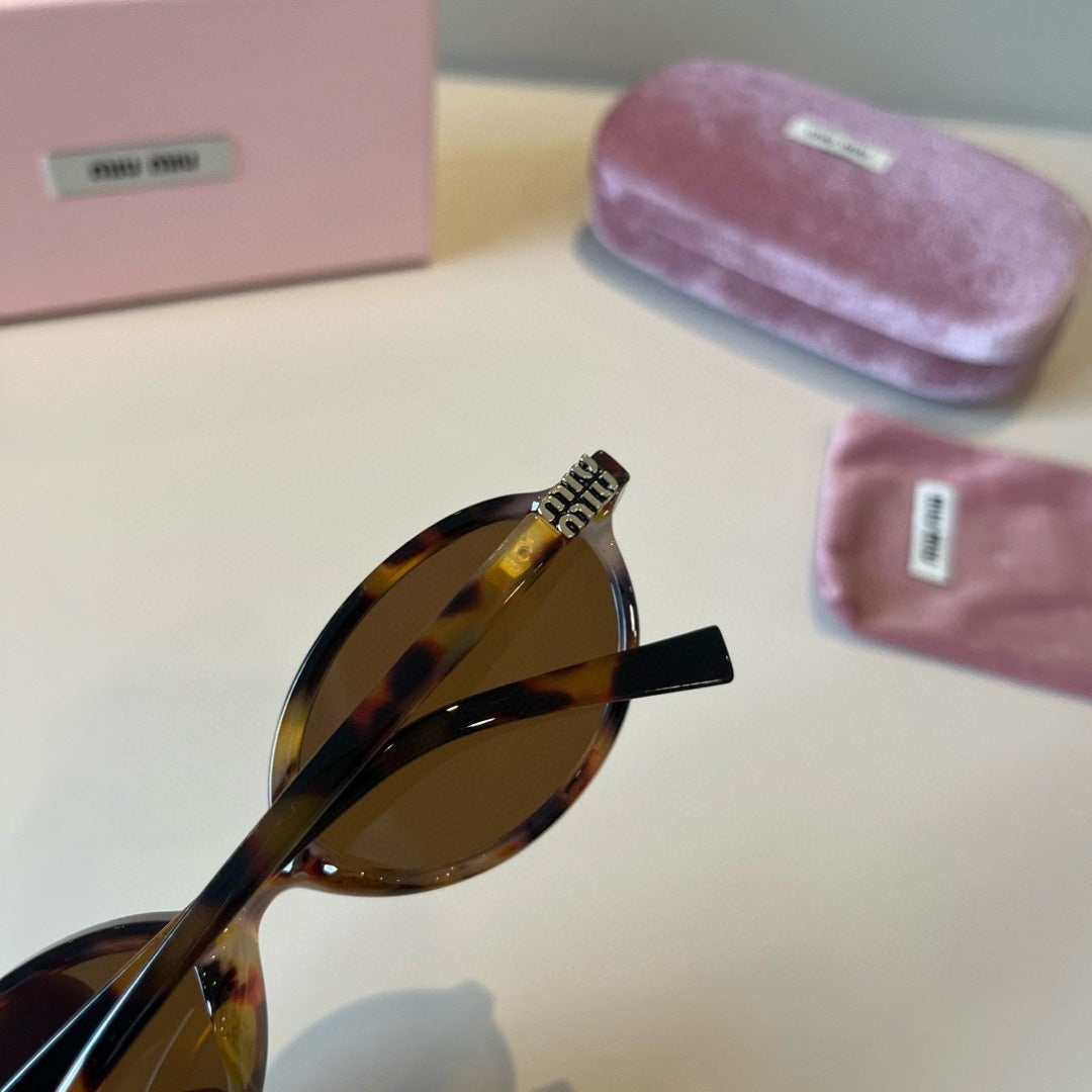 Miu Miu Round Brown Lens Sunglasses for Men & Women - 372418 - detail image 8