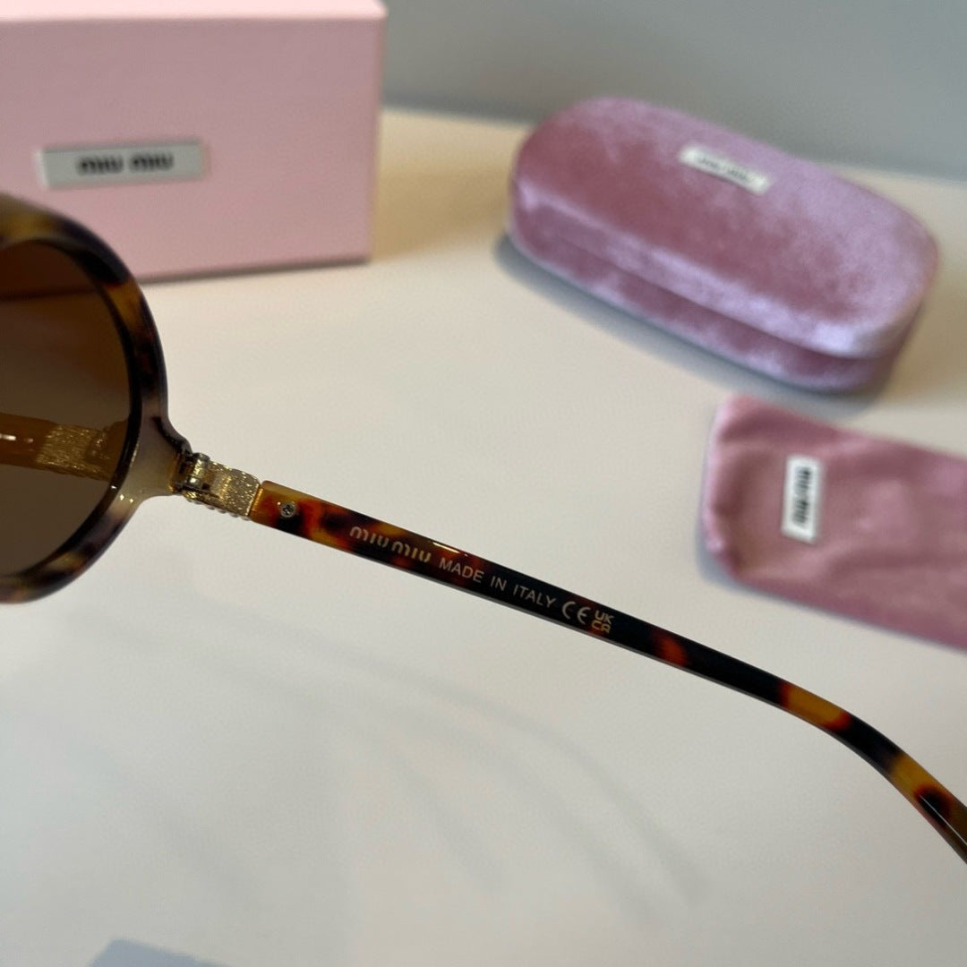 Miu Miu Round Brown Lens Sunglasses for Men & Women - 372418 - detail image 5