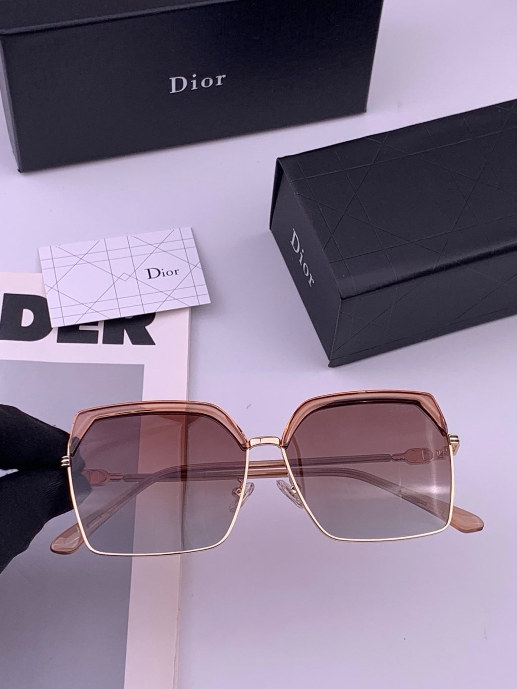 Dior CD2594 Polarized Fashion Gold Lens Sunglasses for Men & Women