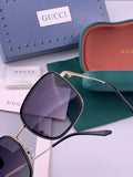 Gucci G0242 Polarized Square Black Lens Sunglasses for Women