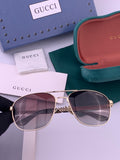Gucci 0082 Polarized Aviator Pink Lens Sunglasses for Men & Women