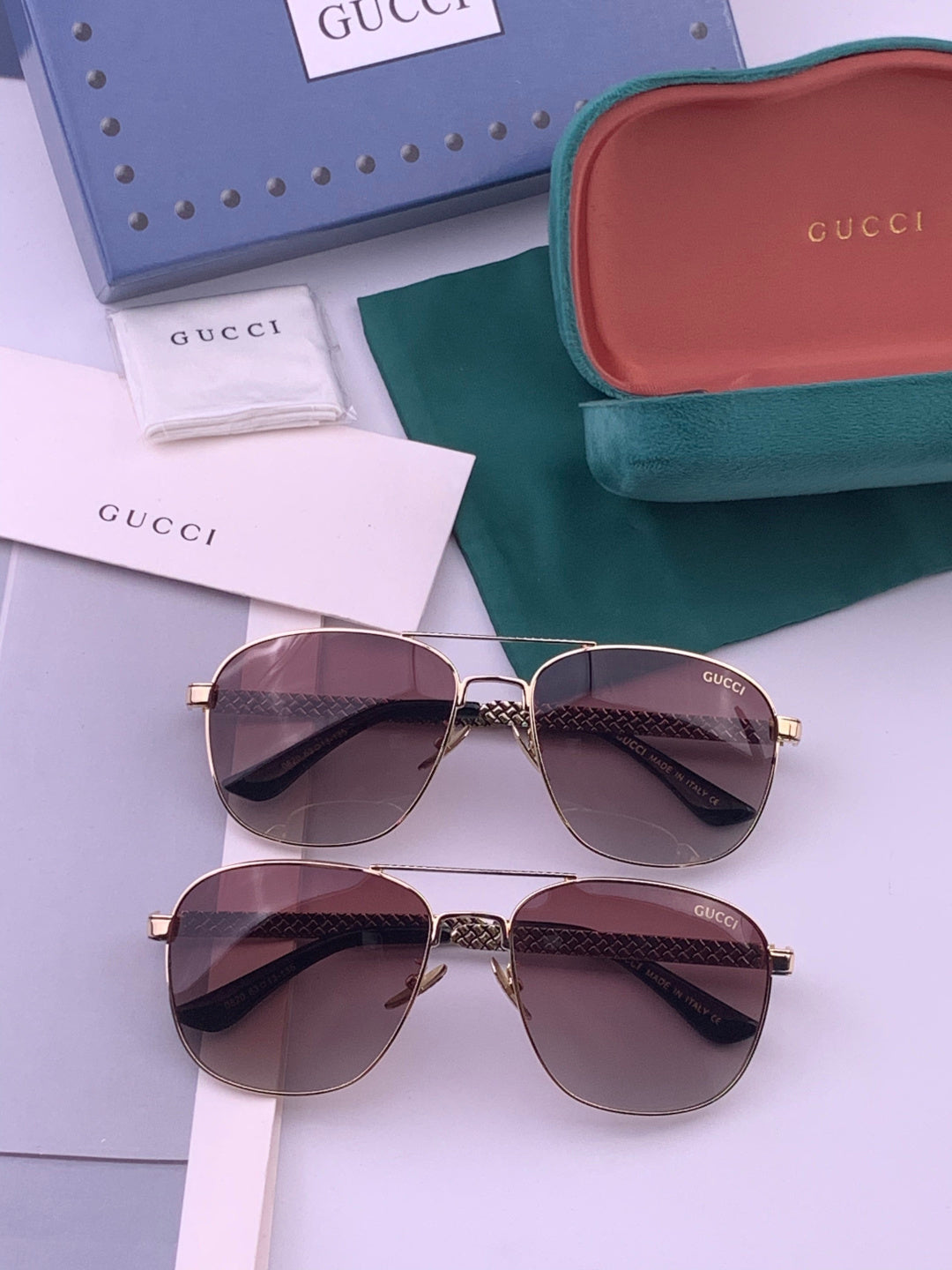Gucci 0082 Polarized Aviator Pink Lens Sunglasses for Men & Women - detail image 7