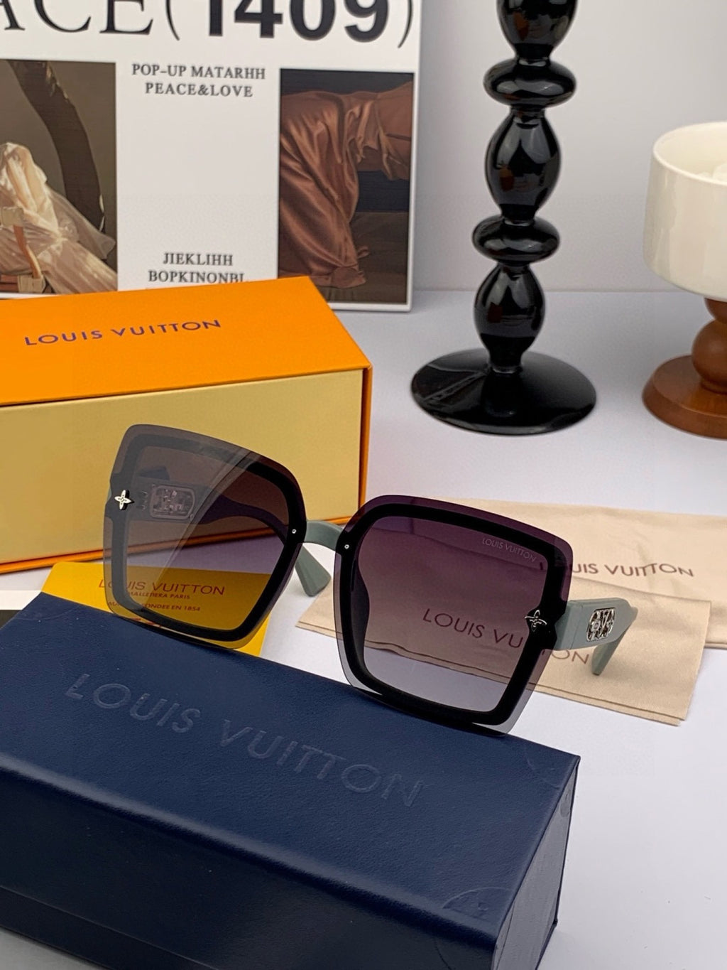 Louis Vuitton Fashion Gold Lens Sunglasses for Men & Women - 371459 - detail image 6