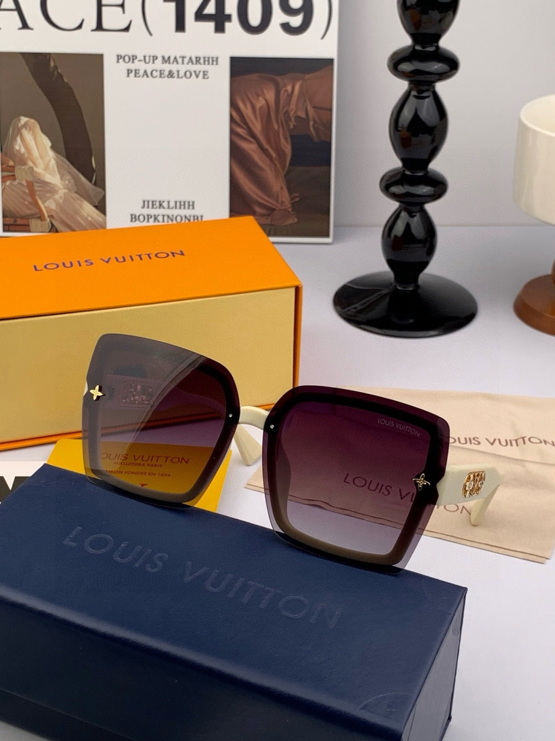 Louis Vuitton Fashion Gold Lens Sunglasses for Men & Women - 371459 - detail image 5