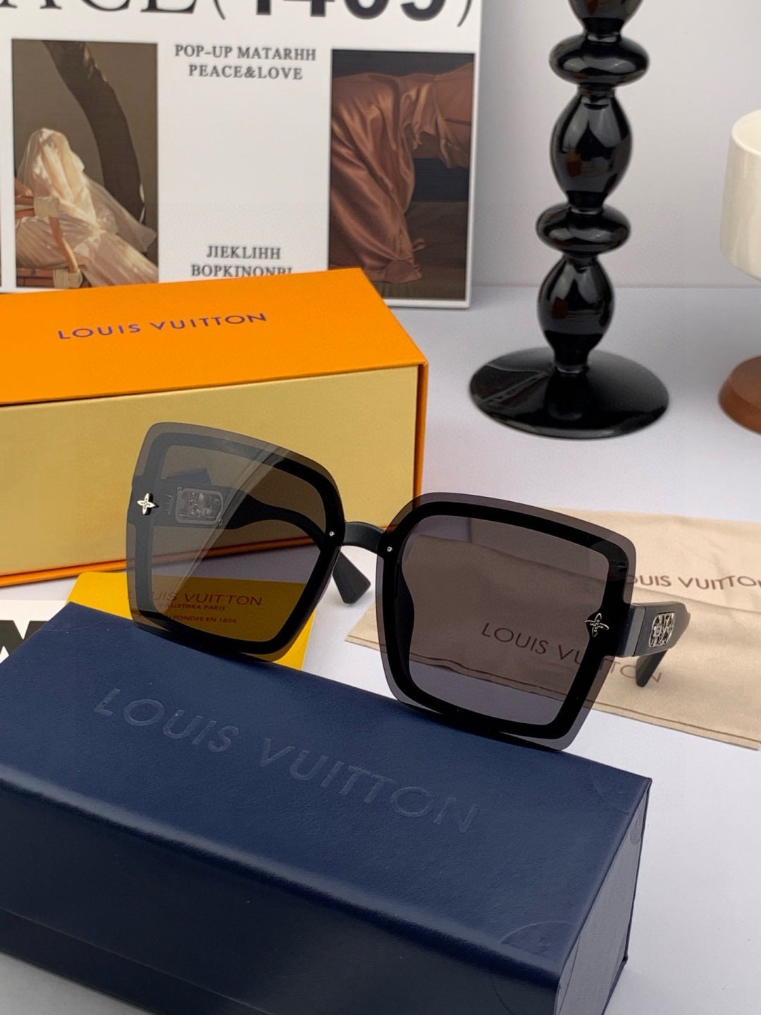 Louis Vuitton Fashion Gold Lens Sunglasses for Men & Women - 371459 - detail image 4