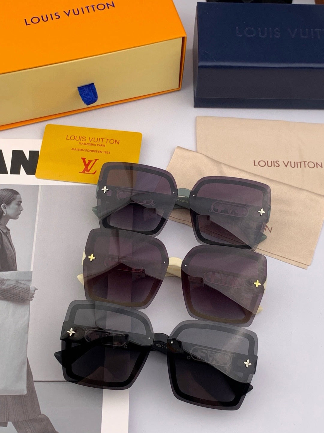 Louis Vuitton Fashion Gold Lens Sunglasses for Men & Women - 371459 - detail image 7