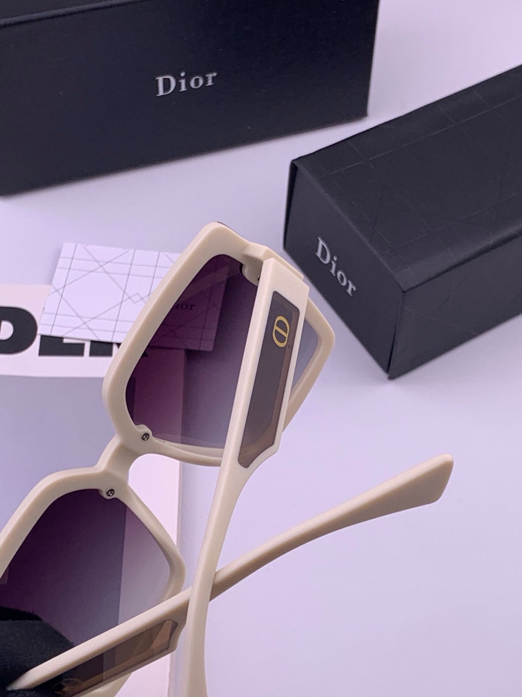 Dior CD3917 Polarized Square Brown Lens Sunglasses for Women - detail image 5