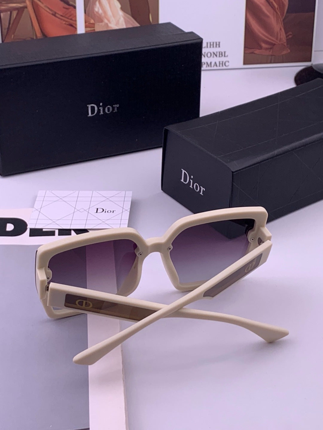 Dior CD3917 Polarized Square Brown Lens Sunglasses for Women - detail image 6