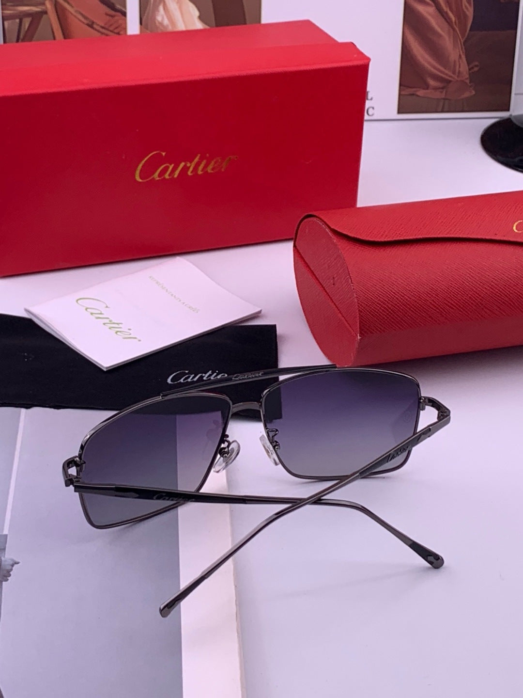 Cartier CK8100 Polarized Fashion Gold Lens Sunglasses for Men & Women - 372188 - detail image 7