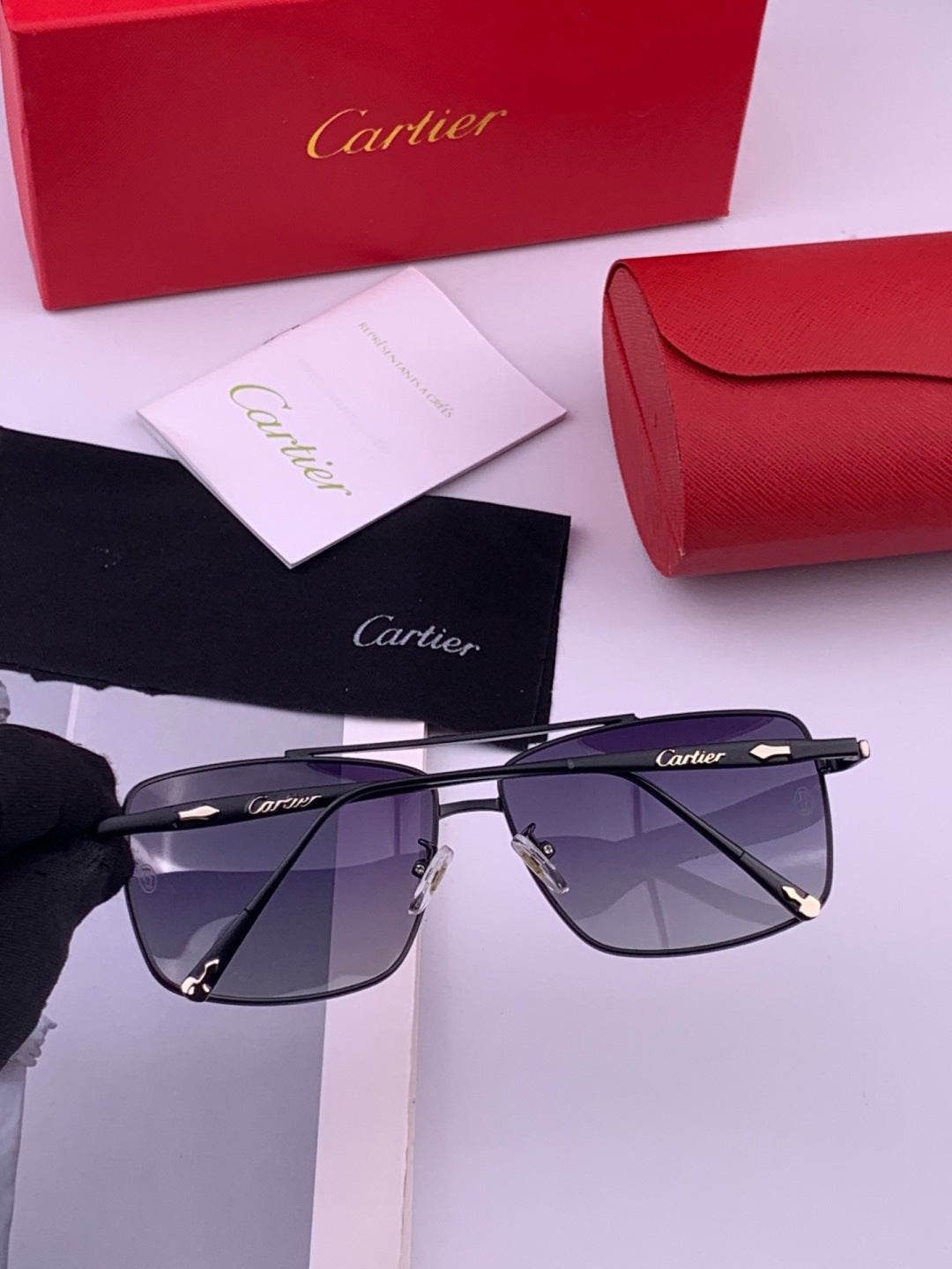 Cartier CK8100 Polarized Fashion Gold Lens Sunglasses for Men & Women - 372189 - detail image 4