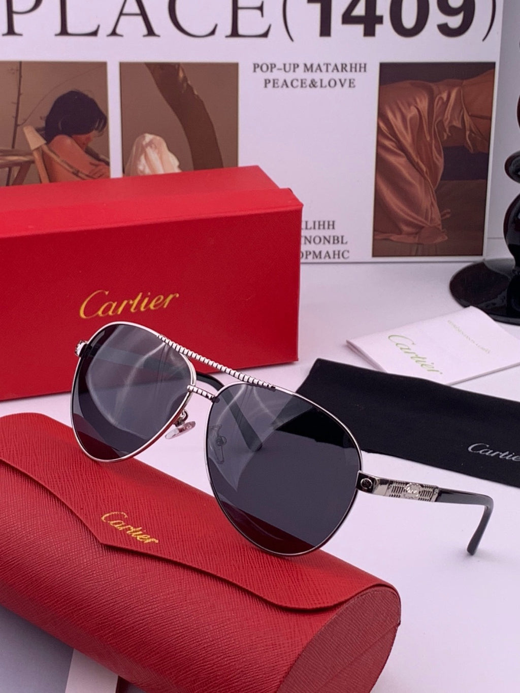 Cartier CK1080 Polarized Fashion Gold Lens Sunglasses for Men & Women - 372190 - detail image 2
