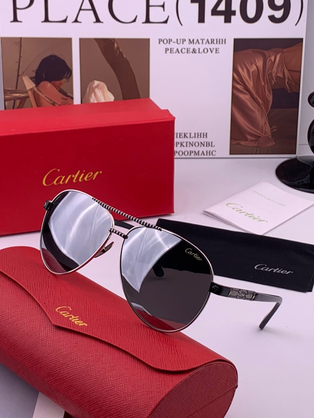 Cartier CK1080 Polarized Fashion Gold Lens Sunglasses for Men & Women - 372191 - detail image 2