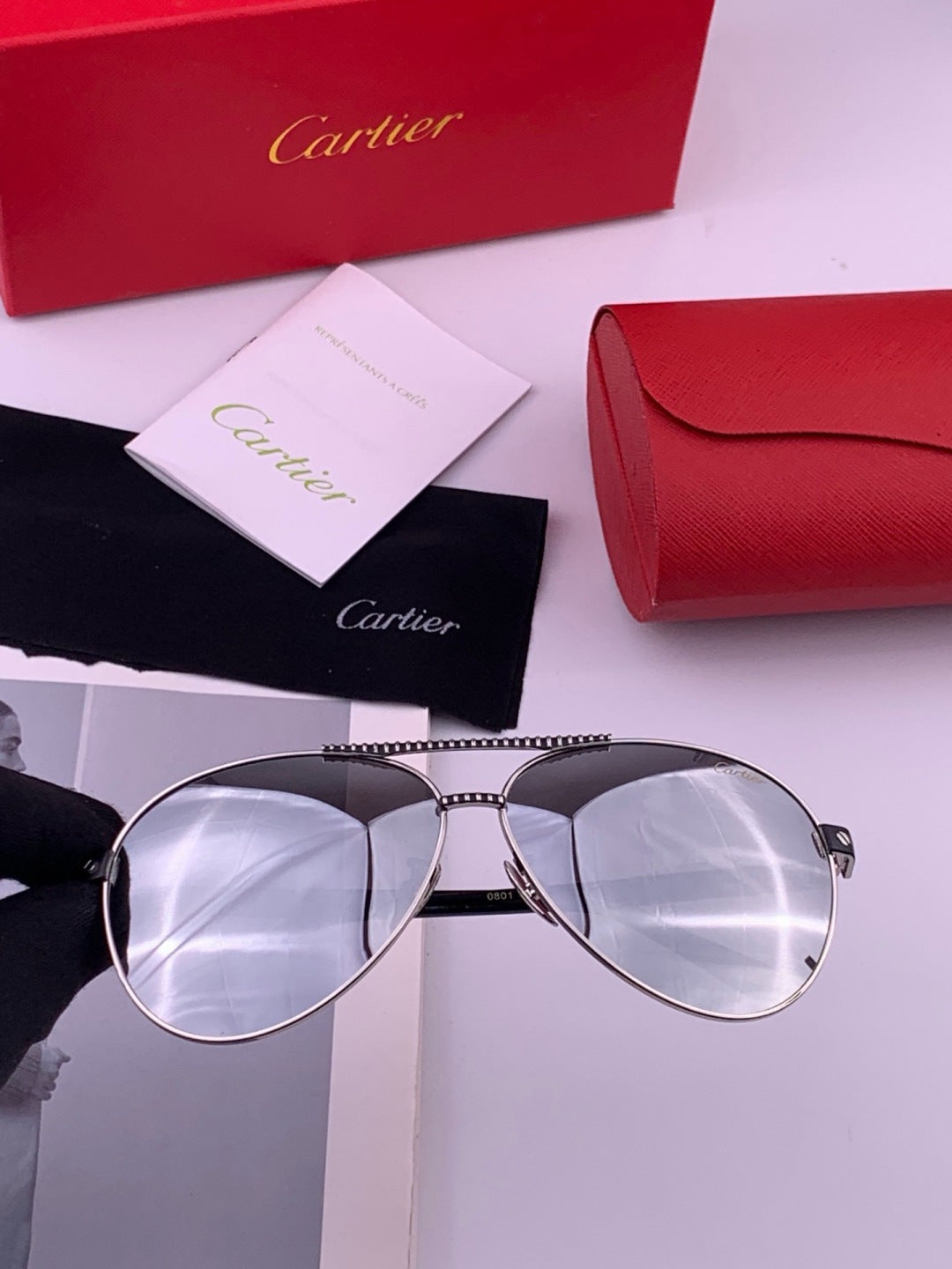 Cartier CK1080 Polarized Fashion Gold Lens Sunglasses for Men & Women - 372191