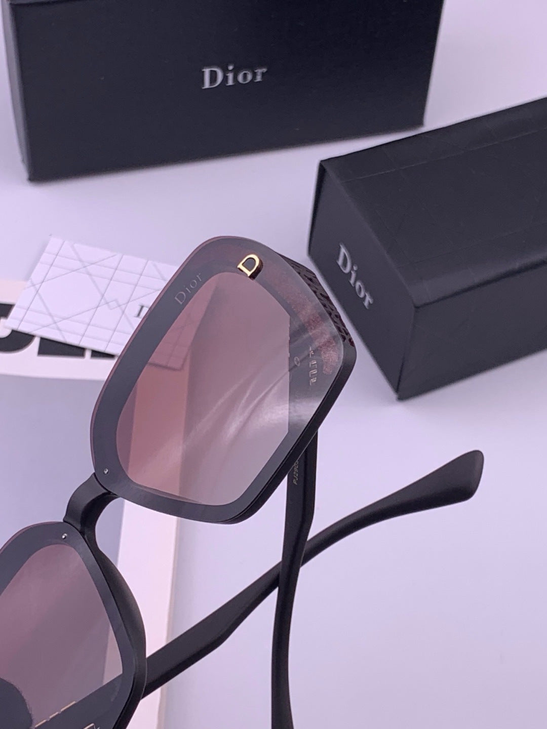 Dior CD3290 Polarized Square Gold Lens Sunglasses for Women - 371917 - detail image 3