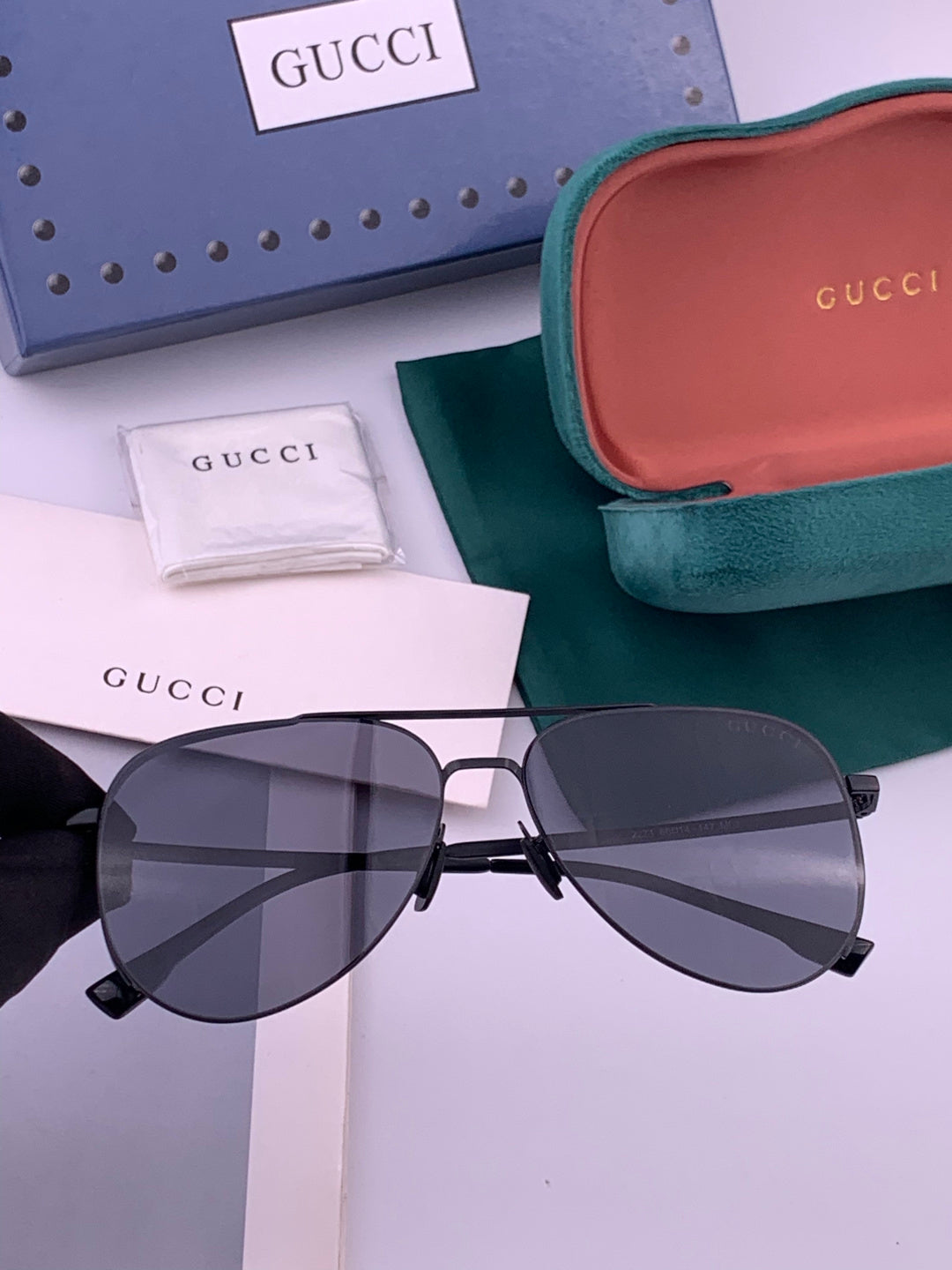 Gucci 1227 Fashion Gold Lens Sunglasses for Men & Women - 371654