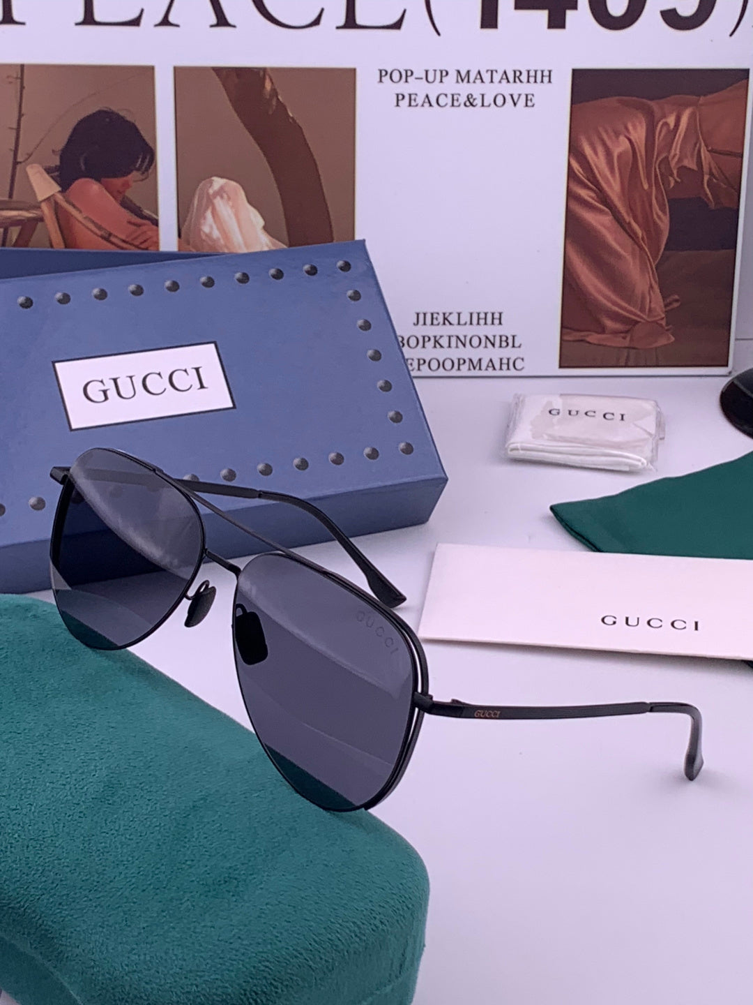 Gucci 1227 Fashion Gold Lens Sunglasses for Men & Women - 371654 - detail image 2