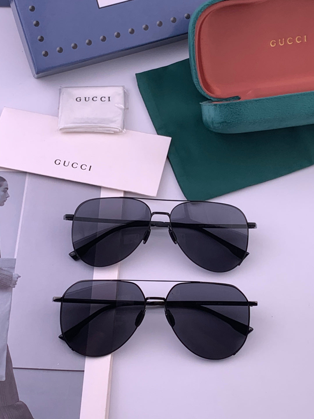 Gucci 1227 Fashion Gold Lens Sunglasses for Men & Women - 371655 - detail image 7