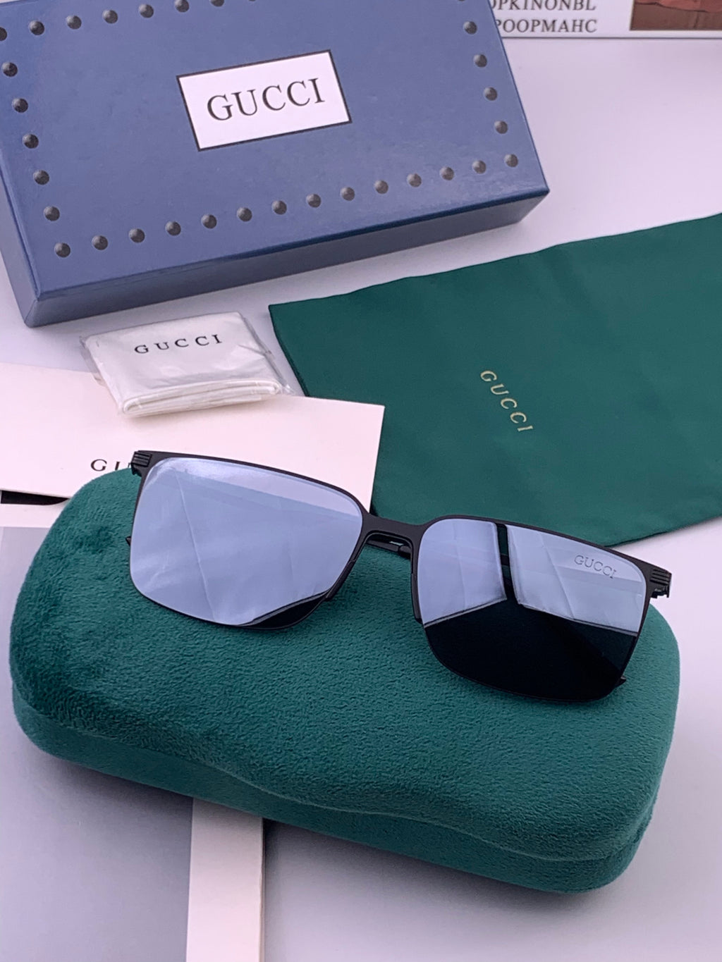Gucci G01810 Polarized Aviator Gold Lens Sunglasses for Men - 371656 - detail image 7