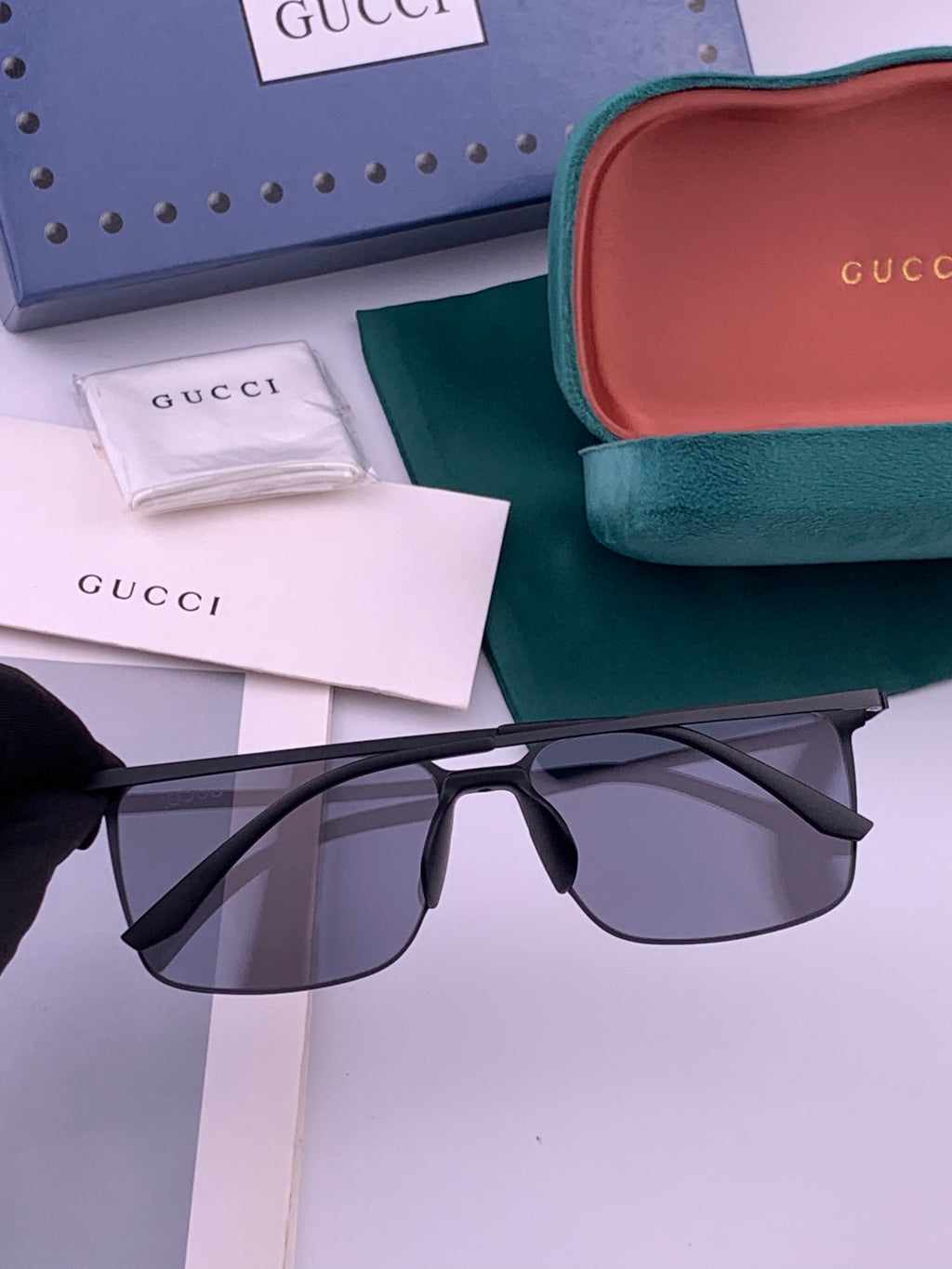 Gucci G01810 Polarized Aviator Gold Lens Sunglasses for Men - 371656 - detail image 5