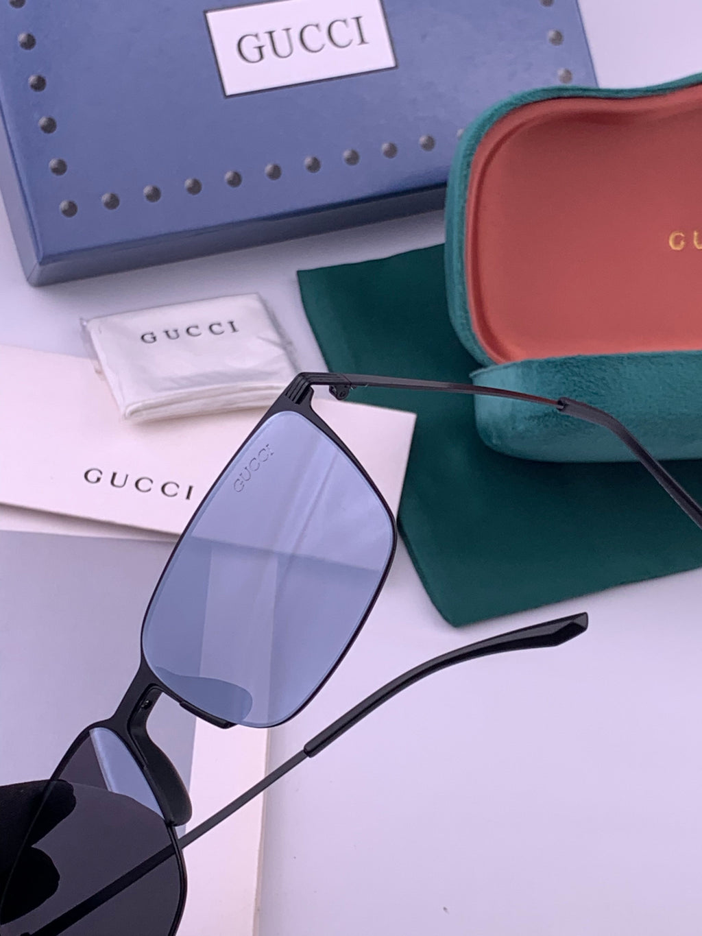 Gucci G01810 Polarized Aviator Gold Lens Sunglasses for Men - 371656 - detail image 3