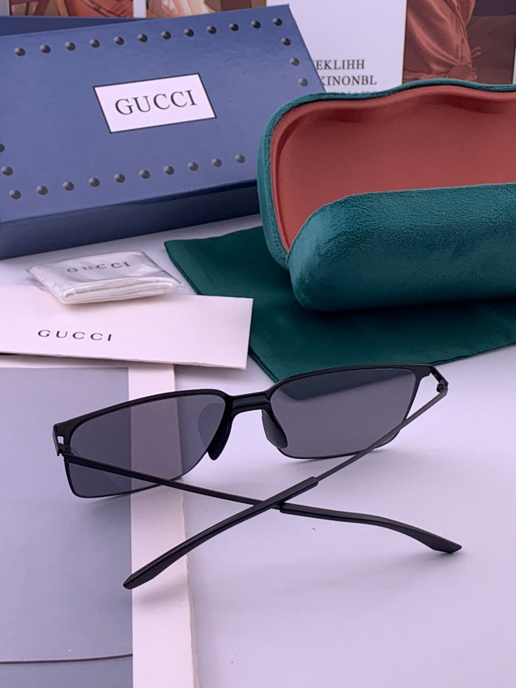 Gucci G01810 Polarized Aviator Gold Lens Sunglasses for Men - 371656 - detail image 6