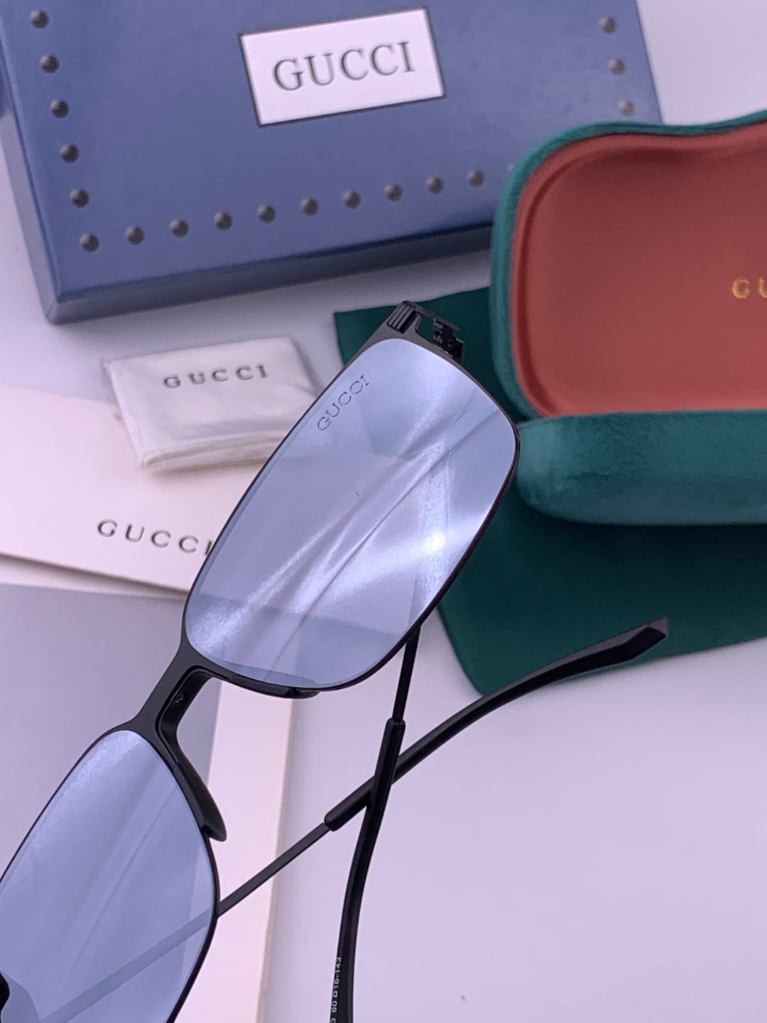 Gucci G01810 Polarized Aviator Gold Lens Sunglasses for Men - 371656 - detail image 4