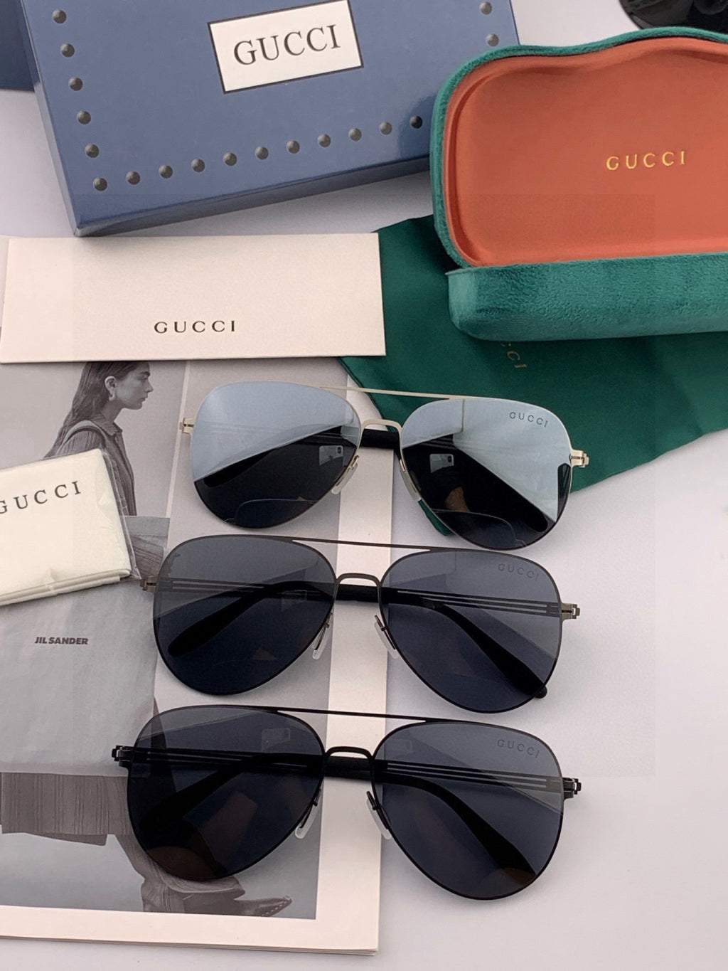 Gucci G1502 Polarized Fashion Gold Lens Sunglasses for Men & Women - 371657 - detail image 7