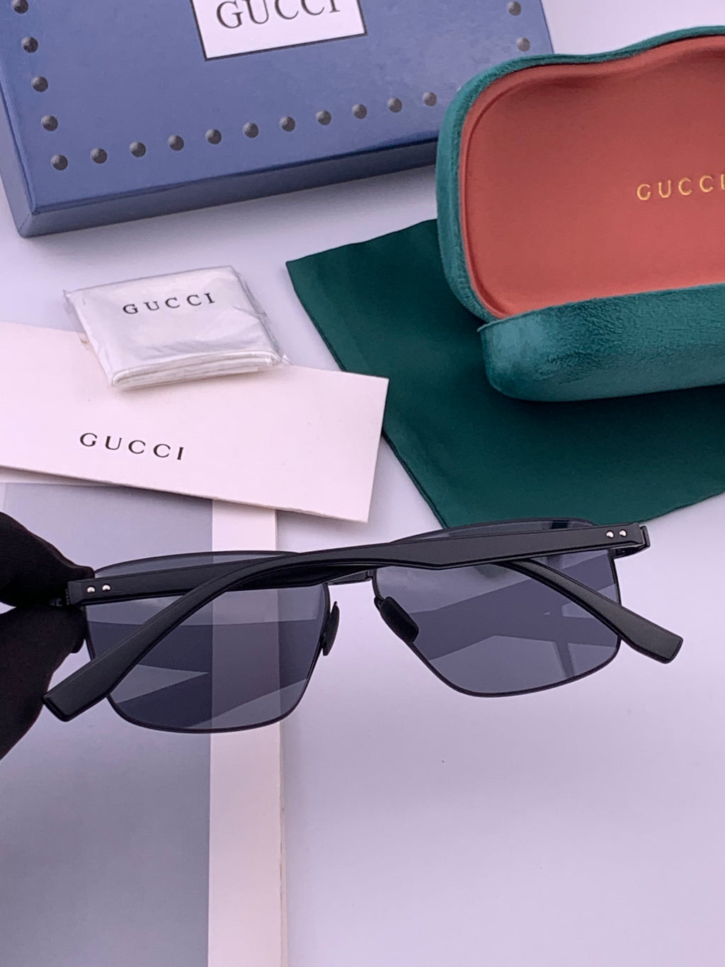 Gucci G7226 Polarized Aviator Gold Lens Sunglasses for Men - 371660 - detail image 6