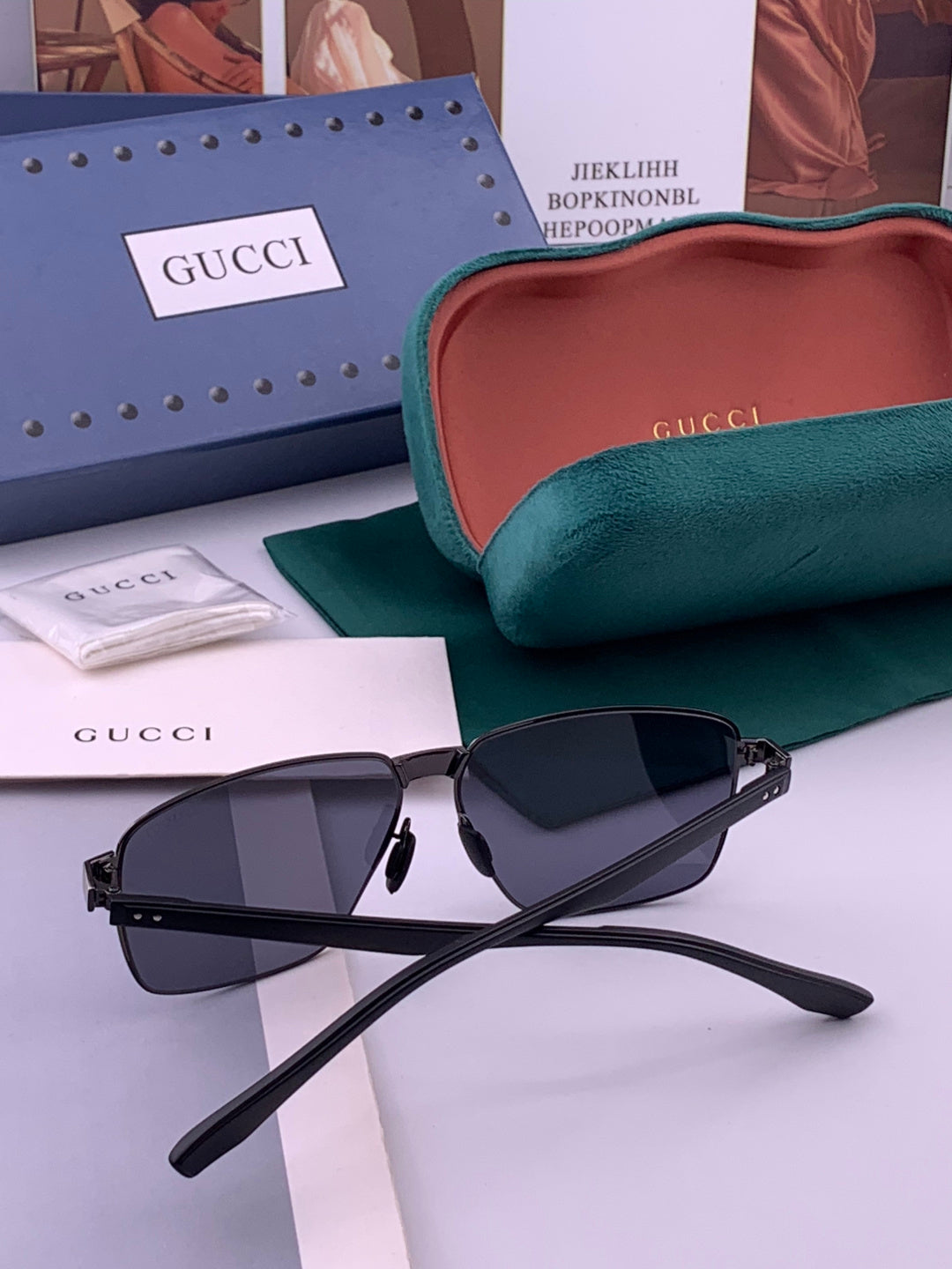 Gucci G7226 Polarized Aviator Gold Lens Sunglasses for Men - 371661 - detail image 4