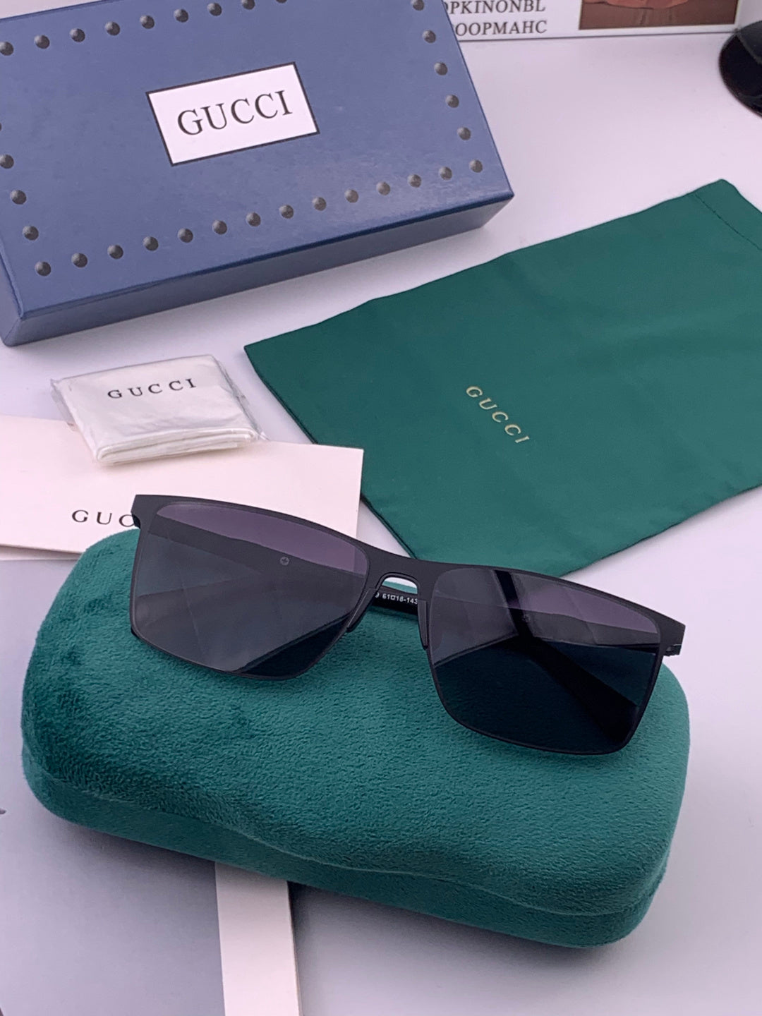 Gucci G197 Polarized Aviator Gold Lens Sunglasses for Men - 371662 - detail image 5