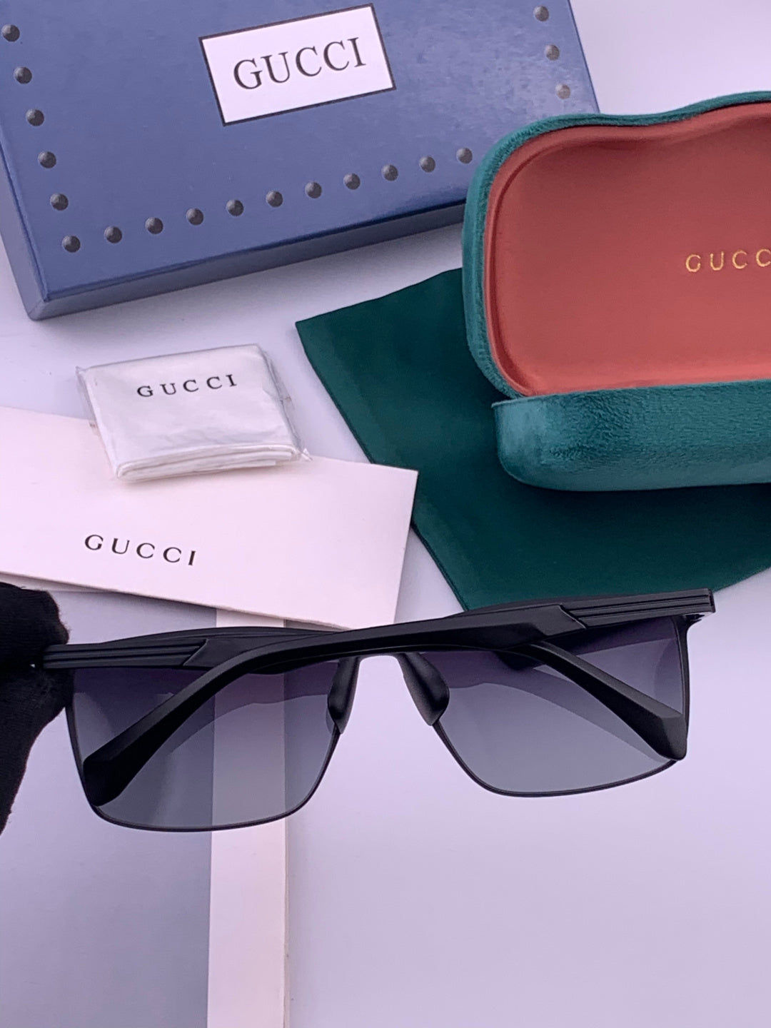 Gucci G197 Polarized Aviator Gold Lens Sunglasses for Men - 371662 - detail image 4